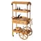 Vintiquewise Large Wooden Display Rolling Table with Drawers and Wheels 3 Tier with Shelves for Food and More QI004642 - alternate 1